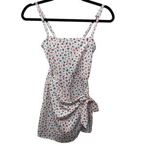 NWT Pretty Little‎ Things Abstract Floral Strappy Wrap Mini Wrap Dress Romper 4